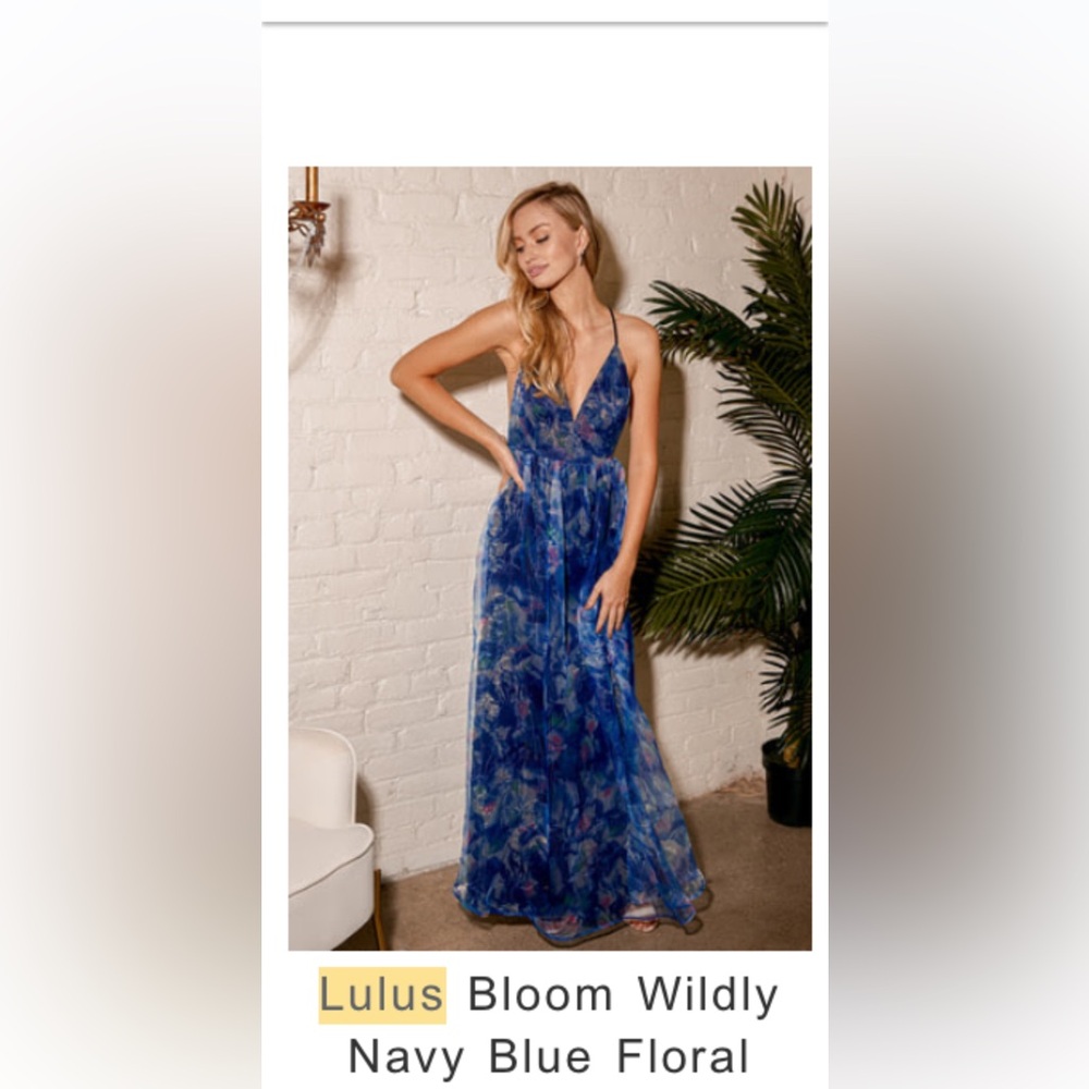 Floral Blue Maxi Dress